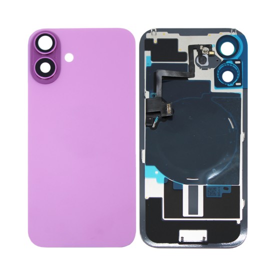 Tapa Trasera Apple iPhone 16 con Wireless Charge+Flashlight Flex Rosa